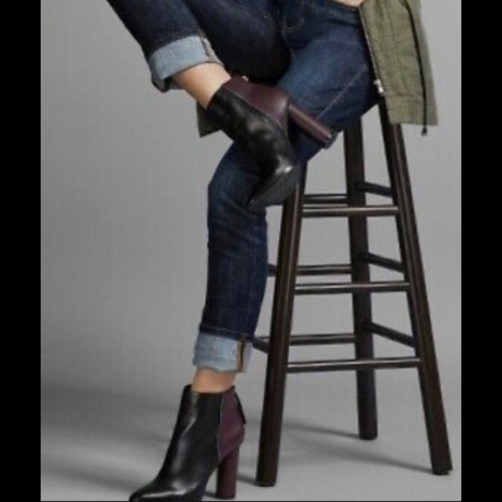 Cabi Bisset colorblock heeled boots